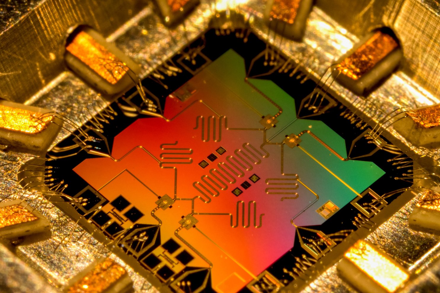 Model of the quantum processor computer. Quantum computer.